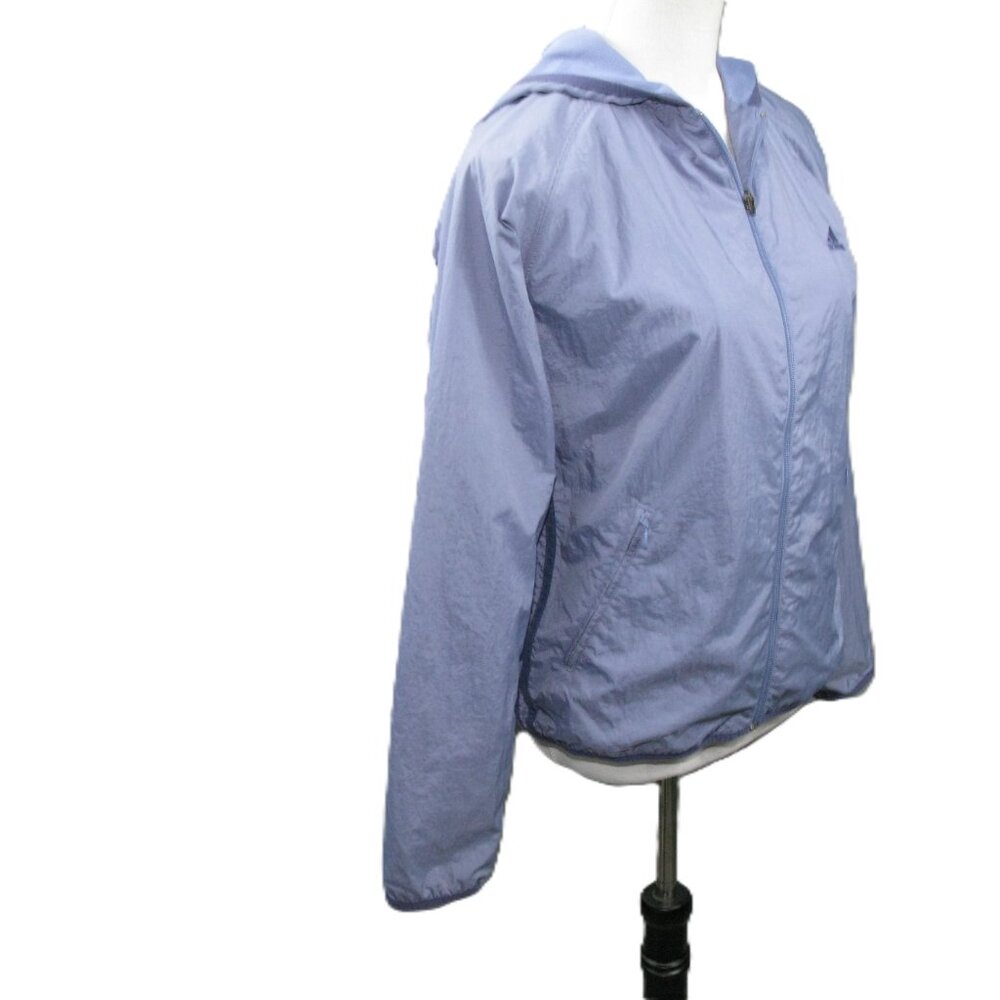 Adidas NWOT Slate Blue Zip Front Windbreaker Size Medium - Picture 5 of 6